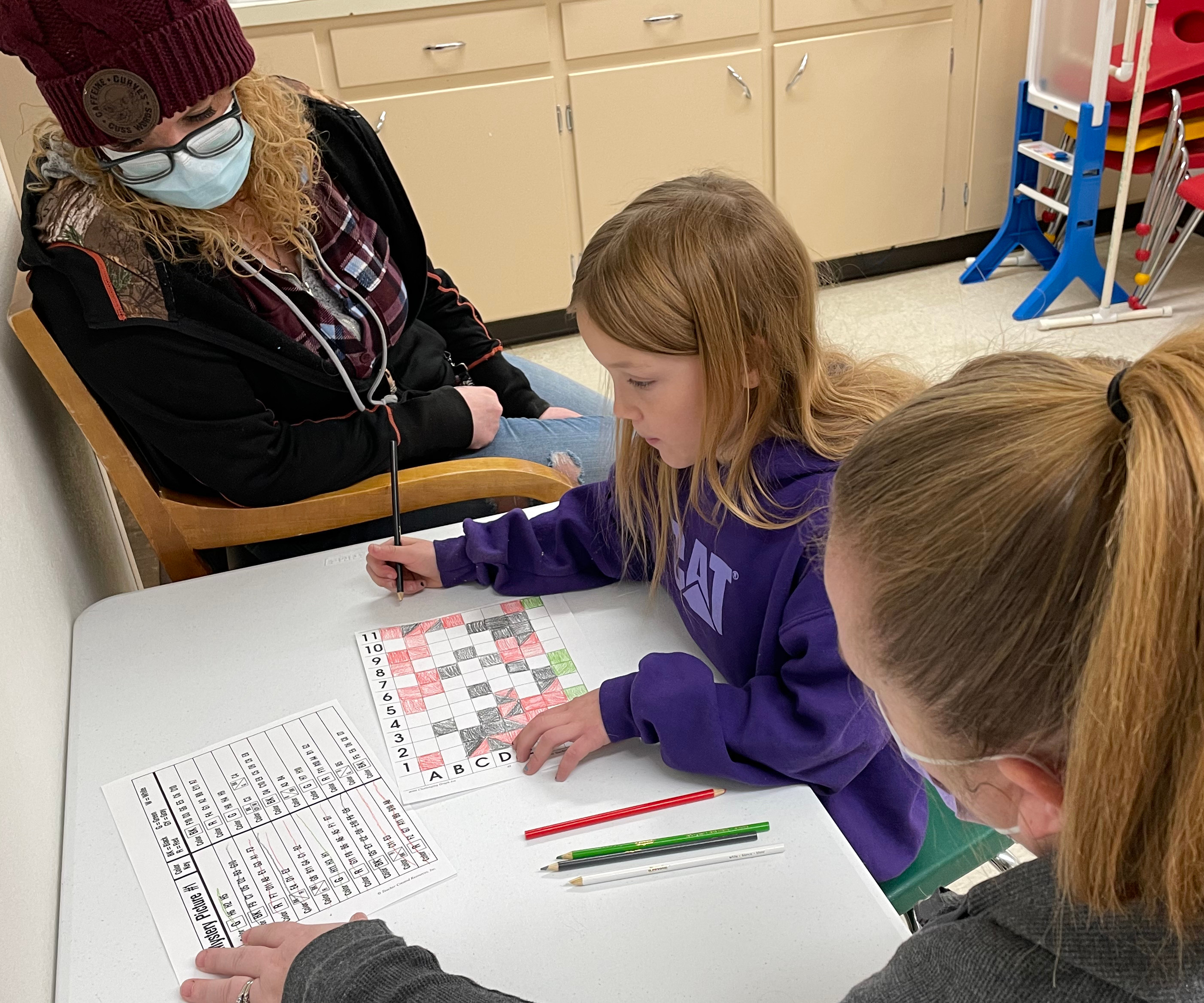 image of a child working with the therapist